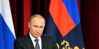 Putin Calls the West an "Empire of Lies"